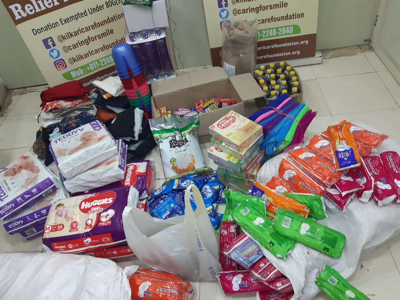 Flood relief support distribution